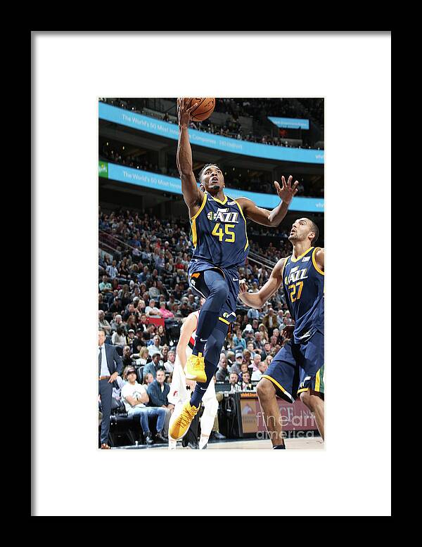 Nba Pro Basketball Framed Print featuring the photograph Donovan Mitchell by Melissa Majchrzak