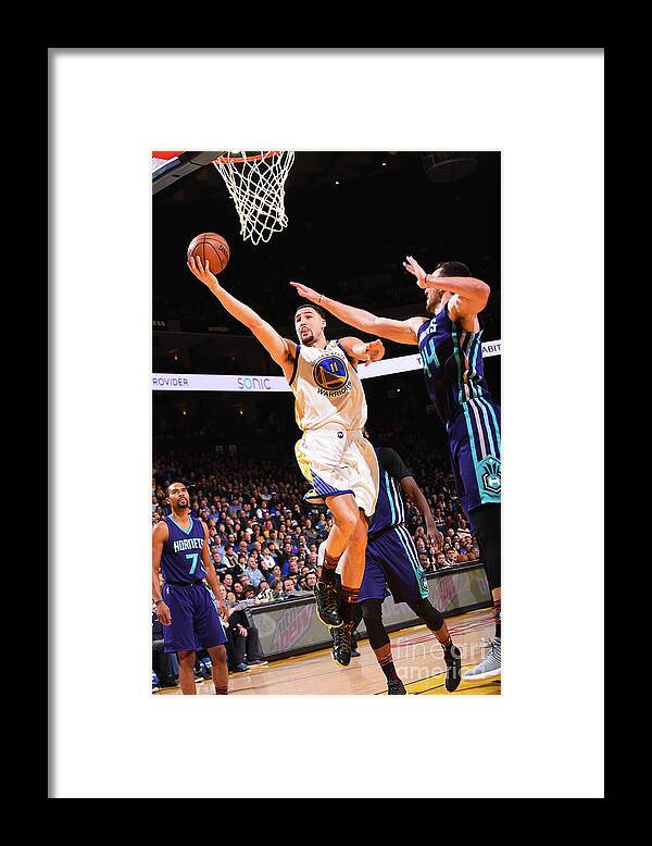 Nba Pro Basketball Framed Print featuring the photograph Klay Thompson by Noah Graham