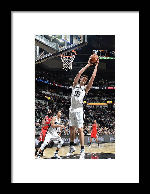 Nba Pro Basketball Framed Print featuring the photograph Pau Gasol by Mark Sobhani