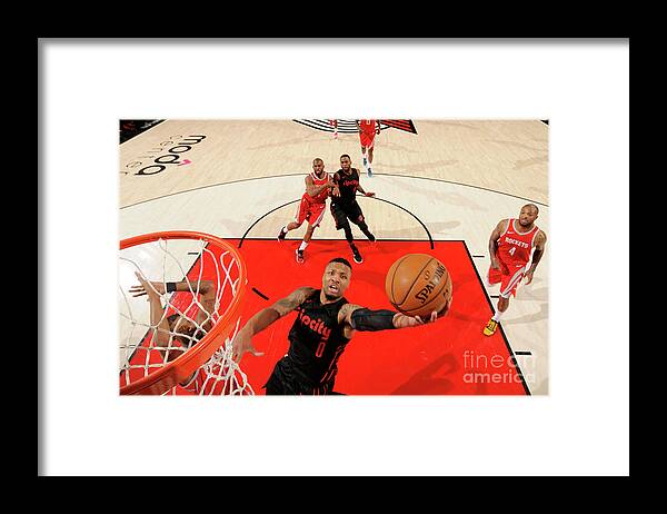 Damian Lillard Framed Print featuring the photograph Damian Lillard by Cameron Browne