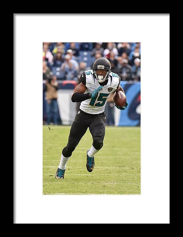 People Framed Print featuring the photograph Jacksonville Jaguars v Tennessee Titans #16 by Frederick Breedon