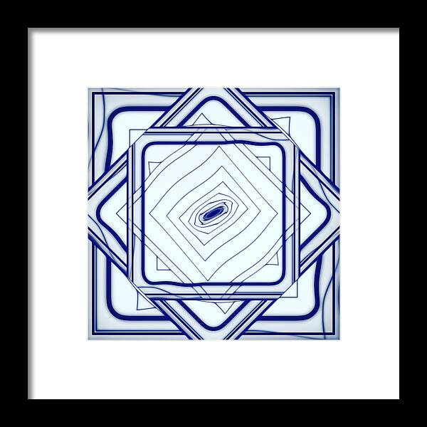 Blue Framed Print featuring the digital art 16.05.2023 #16052023 by Marko Sabotin