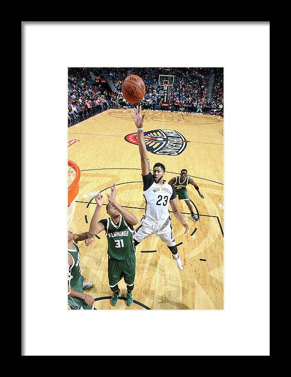 Smoothie King Center Framed Print featuring the photograph Anthony Davis by Layne Murdoch