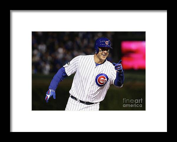 Three Quarter Length Framed Print featuring the photograph Anthony Rizzo by Jonathan Daniel