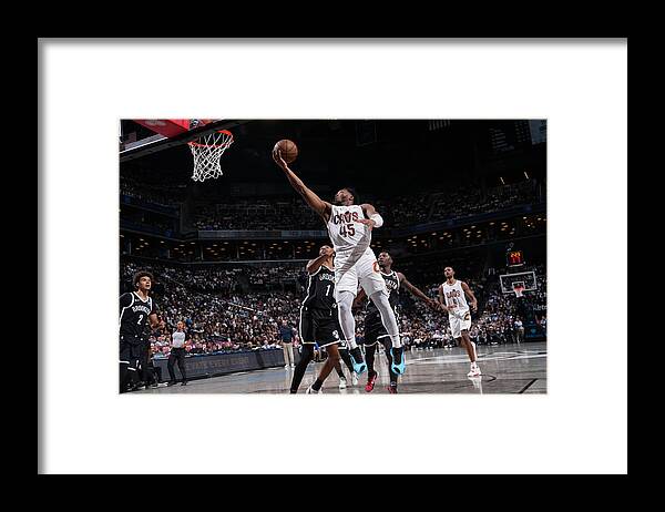 Nba Pro Basketball Framed Print featuring the photograph Donovan Mitchell #17 by Jesse D. Garrabrant