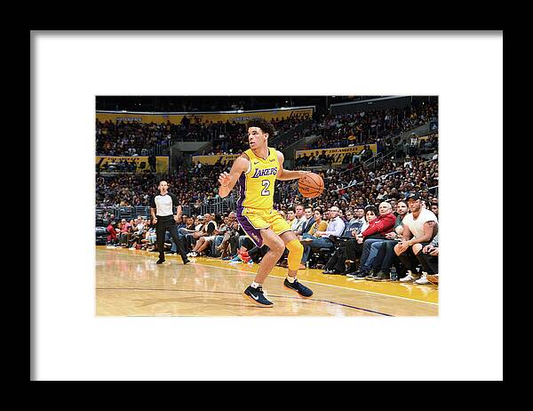 Lonzo Ball Framed Print featuring the photograph Lonzo Ball by Andrew D. Bernstein