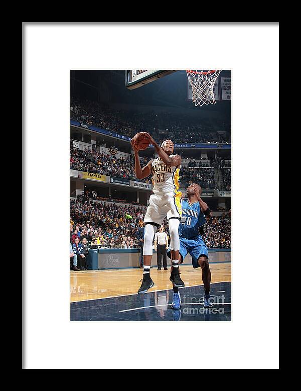 Myles Turner Framed Print featuring the photograph Myles Turner #17 by Ron Hoskins