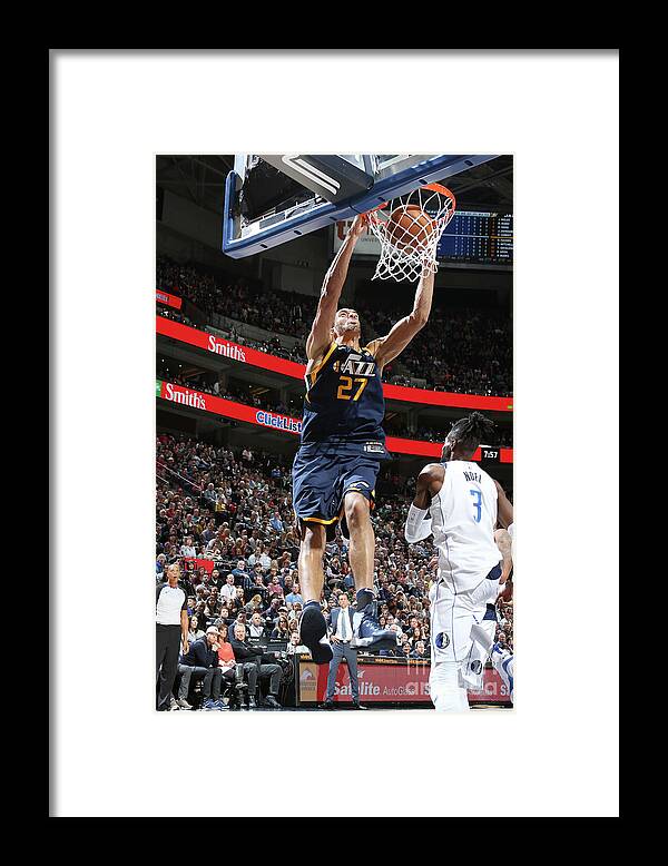 Nba Pro Basketball Framed Print featuring the photograph Rudy Gobert by Melissa Majchrzak