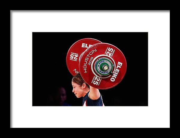 People Framed Print featuring the photograph 2015 International Weightlifting Federation World Championships #18 by Scott Halleran