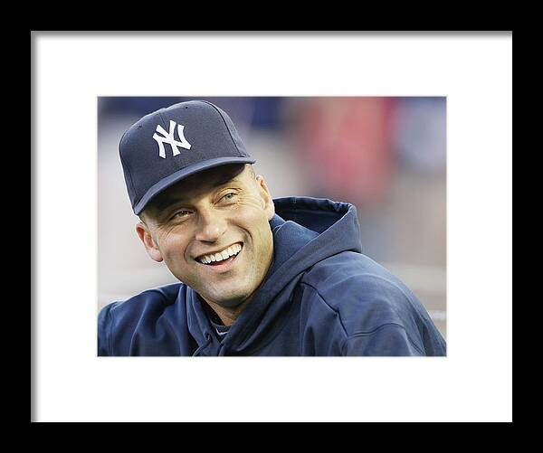 People Framed Print featuring the photograph Derek Jeter #18 by Elsa