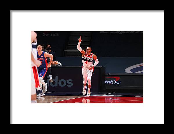 Nba Pro Basketball Framed Print featuring the photograph Russell Westbrook by Ned Dishman