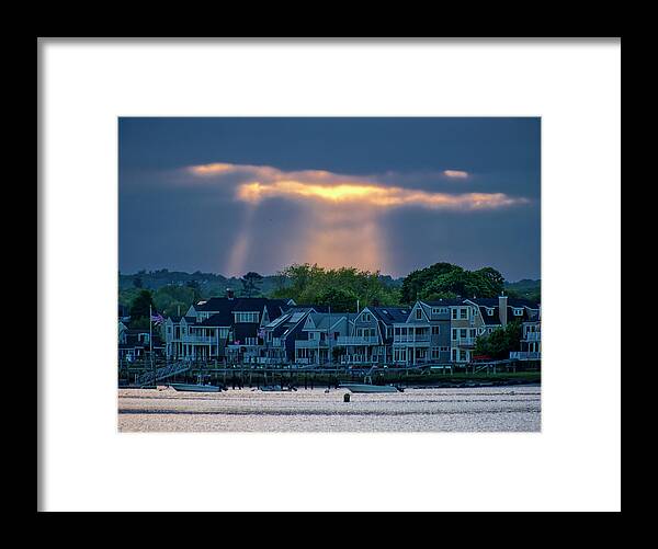 River Framed Print featuring the photograph The Danvers River at Sunset #18 by Scott Hufford