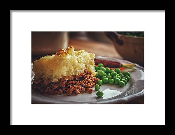 Meat Pie Framed Print featuring the photograph Traditional British Shepard`s Pie #18 by GMVozd