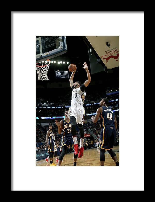 Smoothie King Center Framed Print featuring the photograph Anthony Davis by Layne Murdoch
