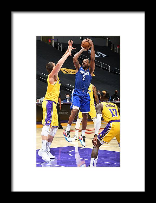 Nba Pro Basketball Framed Print featuring the photograph Kawhi Leonard by Andrew D. Bernstein