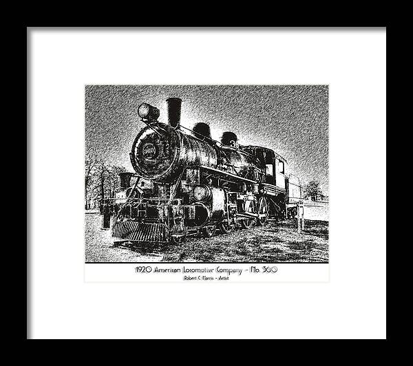 Fine Art Framed Print featuring the photograph 1920 American Locomotive No. 360 by Robert Harris