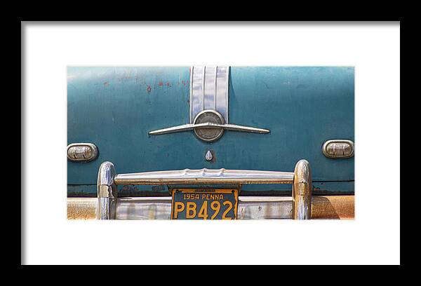 Pontiac Framed Print featuring the photograph 1954 Pontiac Chieftan Detail by Bob Decker