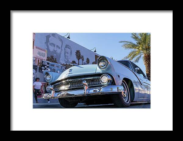 Indio Framed Print featuring the photograph 1955 Ford Fairlane in Indio by Michael Hodgson