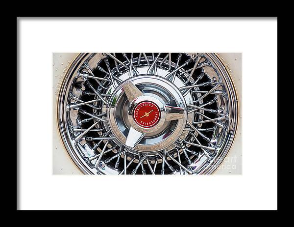 Wheel Framed Print featuring the photograph 1955 Thunderbird Wheel by Tim Gainey