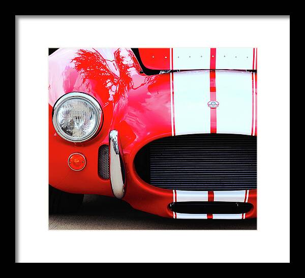 Red Framed Print featuring the photograph 50th Anniversary Edition Ford Cobra 071421 by Rospotte Photography