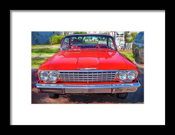 1962 Chevrolet Bel Air 409 Framed Print featuring the photograph 1962 Chevrolet Bel Air 409 X134 by Rich Franco