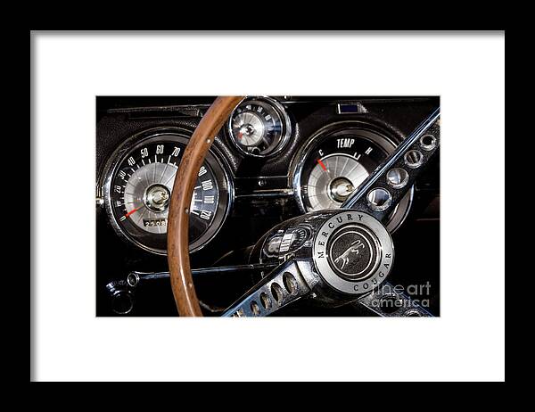 Lincoln Framed Print featuring the photograph 1967 Cougar Dash by Dennis Hedberg