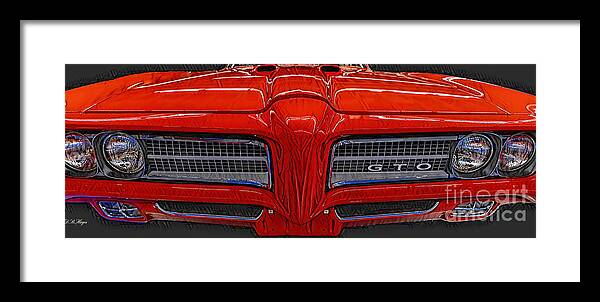 Cars Framed Print featuring the mixed media 1969 GTO Automotive Artistry by DB Hayes