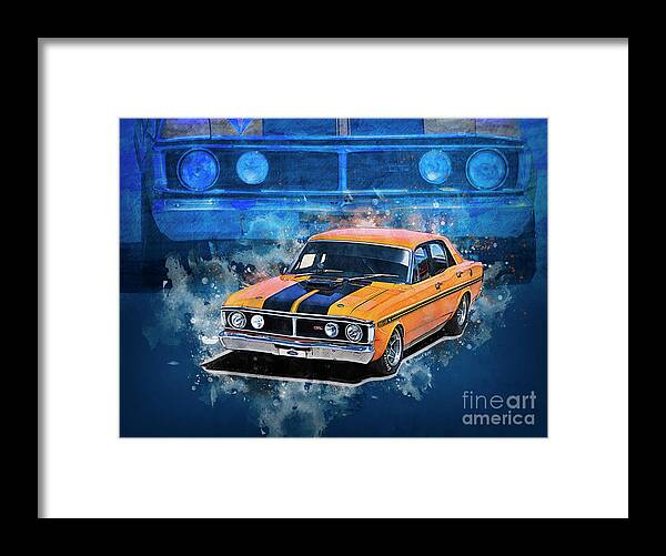 Ford Framed Print featuring the photograph 1971 Ford Falcon XY GT by Stuart Row
