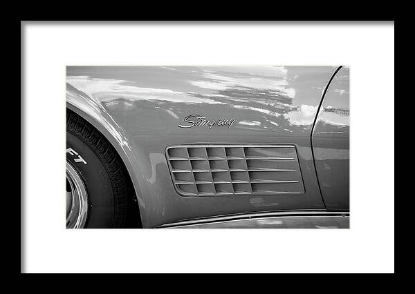 1971 Red C3 Corvette Framed Print featuring the photograph 1971 Red C3 Corvette x100 by Rich Franco