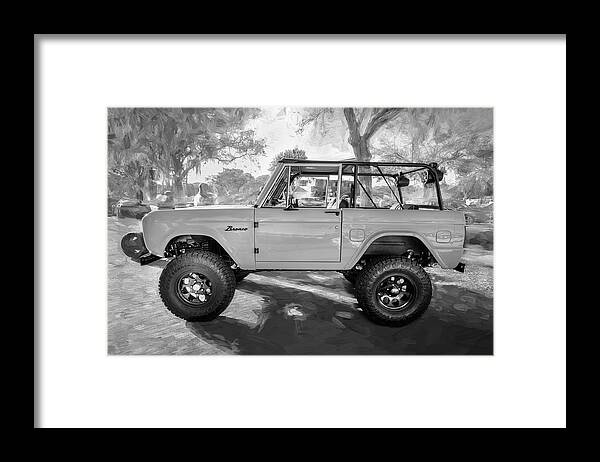 1972 Wind Blue Ford Bronco Framed Print featuring the photograph 1972 Wind Blue Ford Bronco X105 by Rich Franco