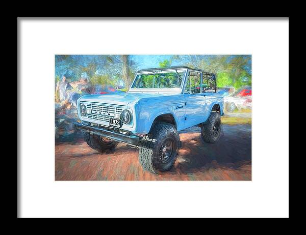  Framed Print featuring the photograph 1972 Wind Blue Ford Bronco X110 by Rich Franco