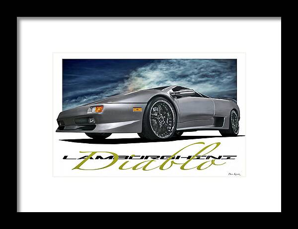 1998 Lamborghini Diablo Framed Print featuring the photograph 1998 Lamborghini Diablo by Dave Koontz