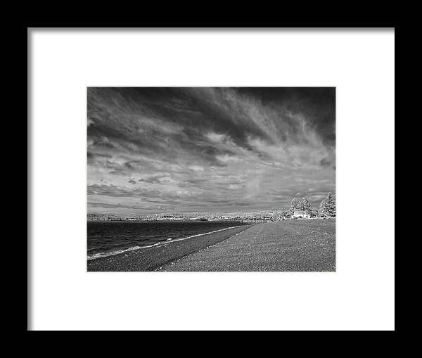 Infra Red Framed Print featuring the photograph 1st Beach Skies by Alan Norsworthy