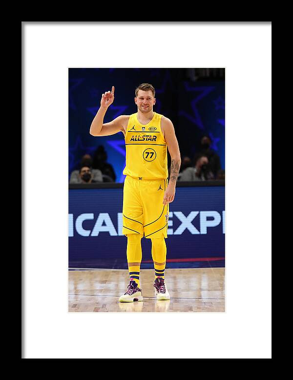 Luka Doncic Framed Print featuring the photograph 2021 70th NBA All-Star Game by Joe Murphy