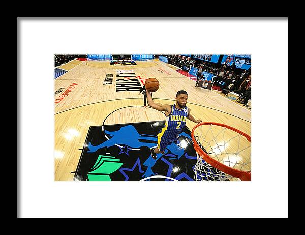 Atlanta Framed Print featuring the photograph 2021 NBA All-Star - AT&T Slam Dunk Contest by Joe Murphy