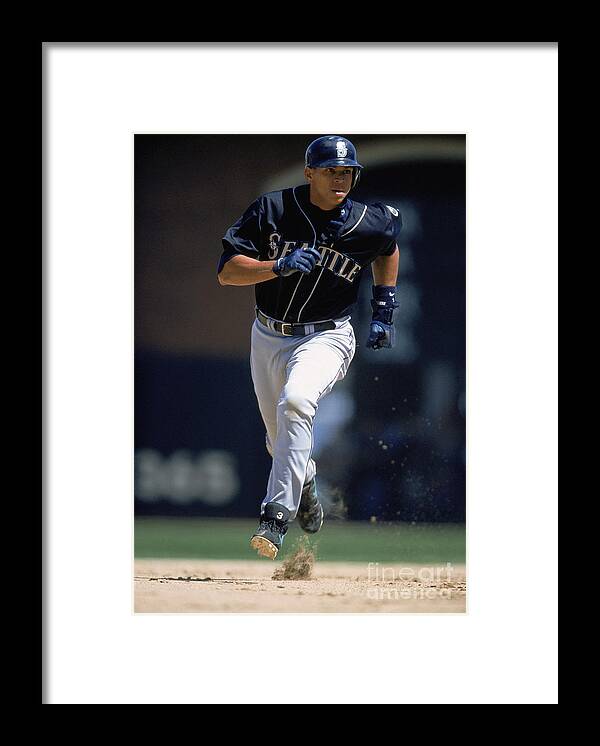 People Framed Print featuring the photograph Alex Rodriguez by Brad Mangin