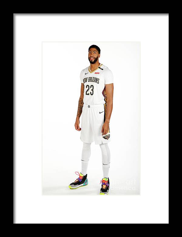 Media Day Framed Print featuring the photograph Anthony Davis #2 by Jonathan Bachman