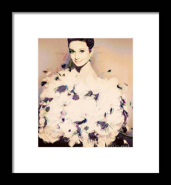 Audrey Hepburn Framed Print featuring the digital art Audrey Hepburn #3 by Jerzy Czyz