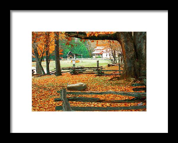 Autumn Framed Print featuring the painting Autumn In Cades Cove #1 by CHAZ Daugherty