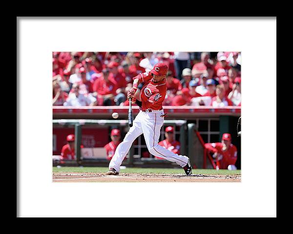 Great American Ball Park Framed Print featuring the photograph Billy Hamilton by Andy Lyons