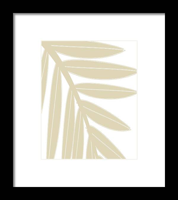 Palm Leaf Framed Print featuring the digital art Boho Pastel Palm Leaf Abstract #2 by Bob Pardue