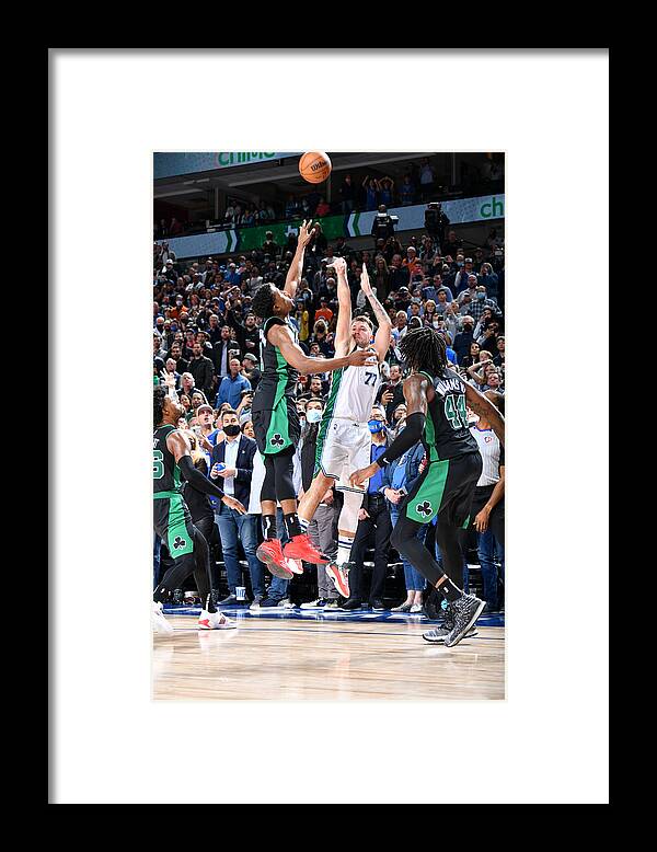 Nba Pro Basketball Framed Print featuring the photograph Boston Celtics v Dallas Mavericks by Glenn James