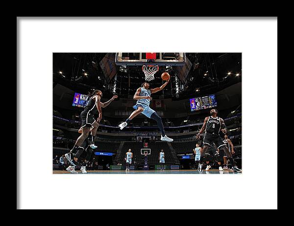 De'anthony Melton Framed Print featuring the photograph Brooklyn Nets v Memphis Grizzlies #2 by Joe Murphy