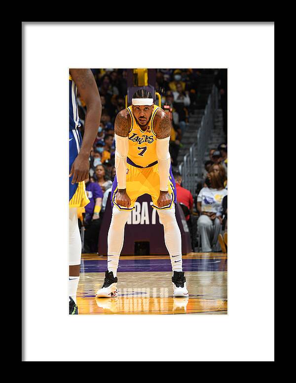Carmelo Anthony Framed Print featuring the photograph Carmelo Anthony by Andrew D. Bernstein