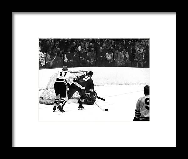 National Hockey League Framed Print featuring the photograph Chicago Blackhawks v Detroit Red Wings #2 by B Bennett