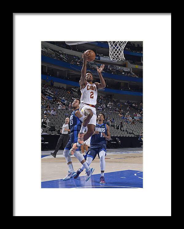 Collin Sexton Framed Print featuring the photograph Cleveland Cavaliers v Dallas Mavericks by Glenn James