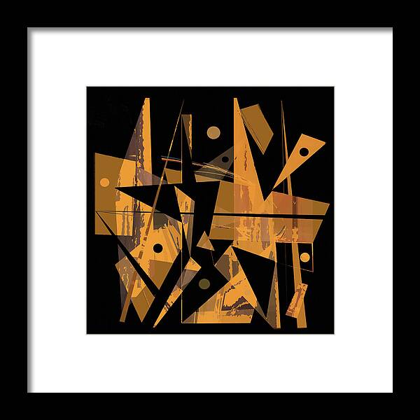 Modern Framed Print featuring the digital art Colourful shapes #2 by Andrew Penman