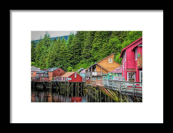 Barbara Snyder Framed Print featuring the photograph Creek Street Ketchikan Alaska #2 by Barbara Snyder