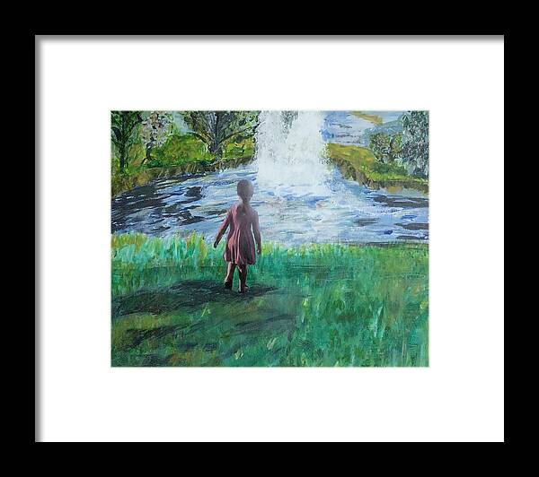 Wonder Framed Print featuring the painting Curiosity #2 by Suzanne Berthier