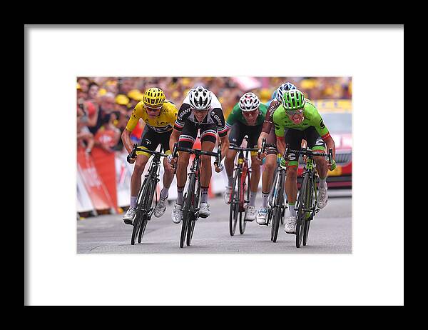 Sprint Framed Print featuring the photograph Cycling: 104th Tour de France 2017 / Stage 9 #2 by Tim de Waele